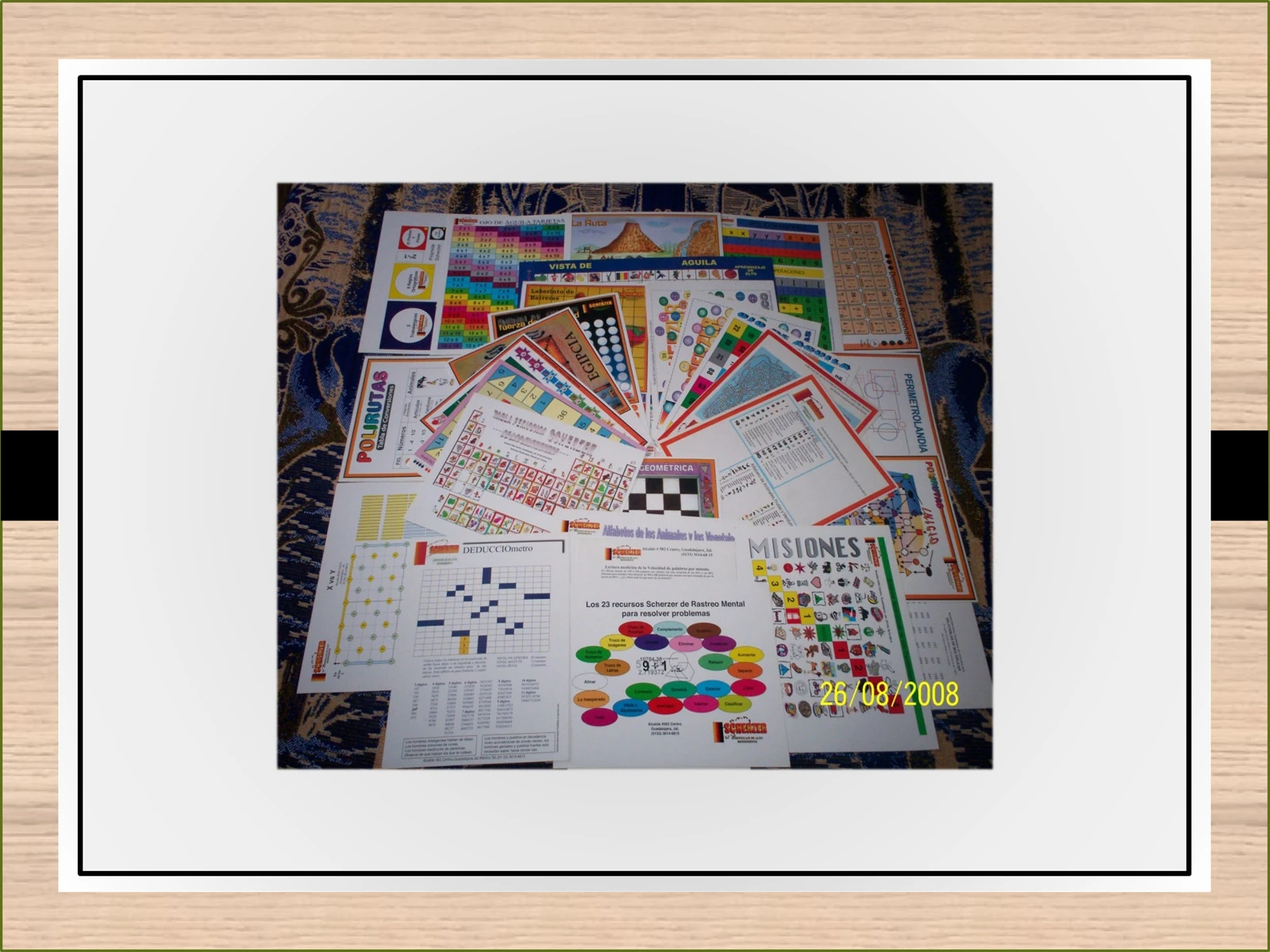 Vista general del material didáctico Scherzer